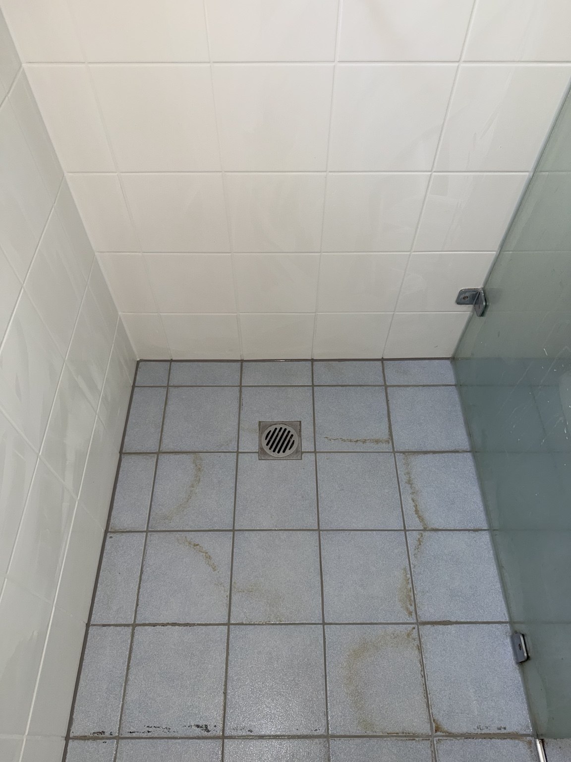 Shower floor grout work by GC Grout Masters