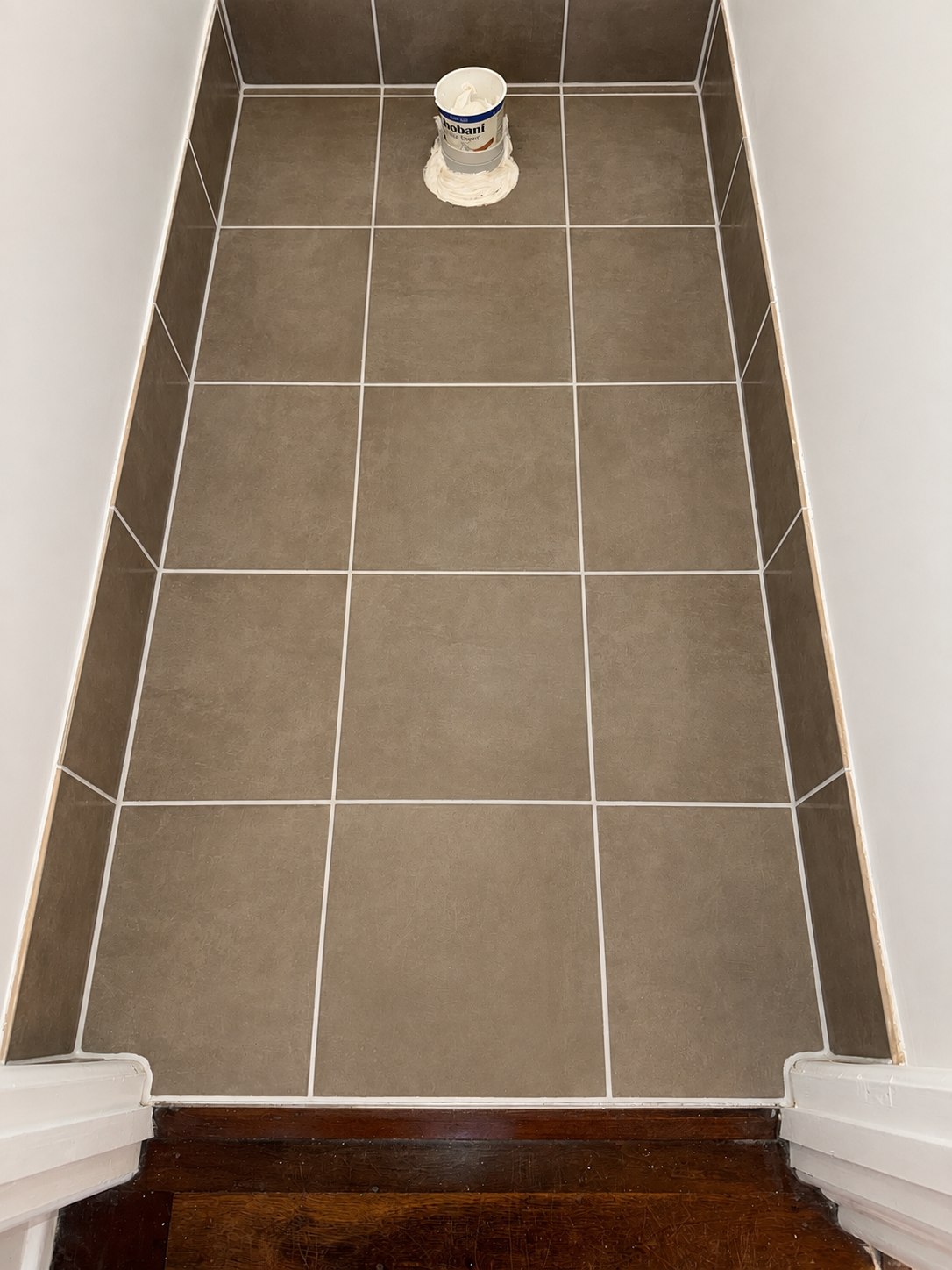 Tiled floor after regrouting by GC Grout Masters